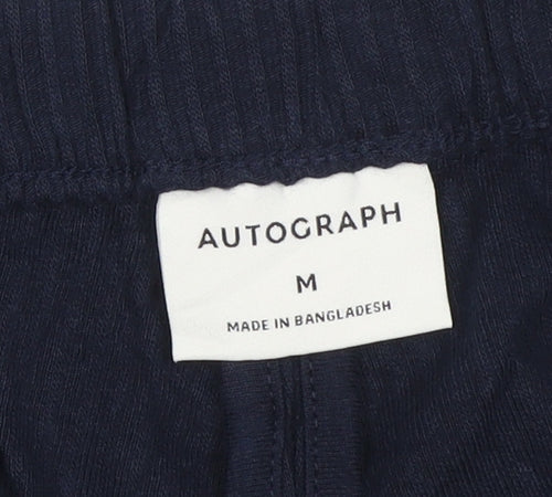 Marks and Spencer Autograph Men's Blue Chino Shorts M Elastic Waist