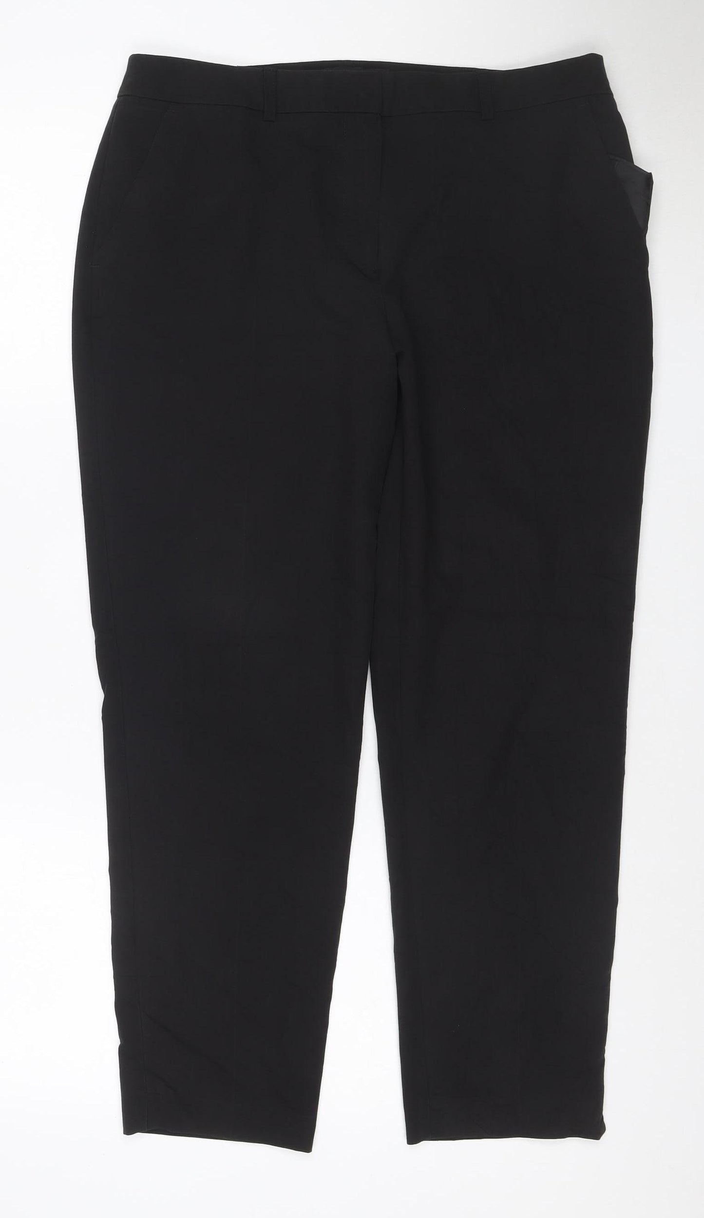 Dorothy Perkins Women's Black Size 12 Straight Stretch Trousers