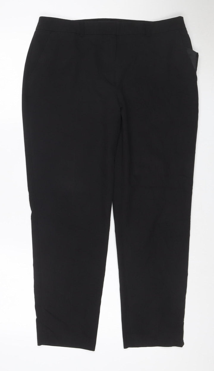 Dorothy Perkins Women's Black Size 12 Straight Stretch Trousers