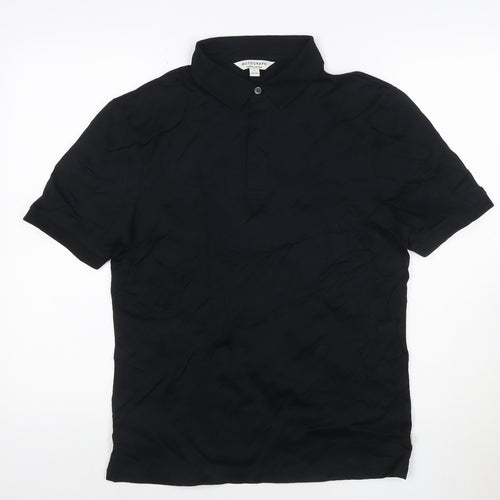 Marks and Spencer Autograph Men's Black Cotton Polo Shirt S