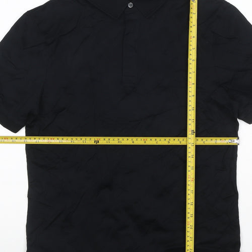 Marks and Spencer Autograph Men's Black Cotton Polo Shirt S