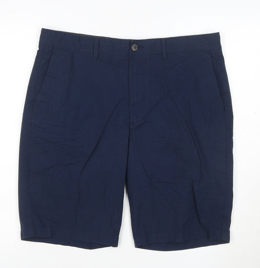 Marks and Spencer Mens Blue 36 Chino Shorts Casual Regular Fit