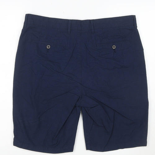 Marks and Spencer Mens Blue 36 Chino Shorts Casual Regular Fit