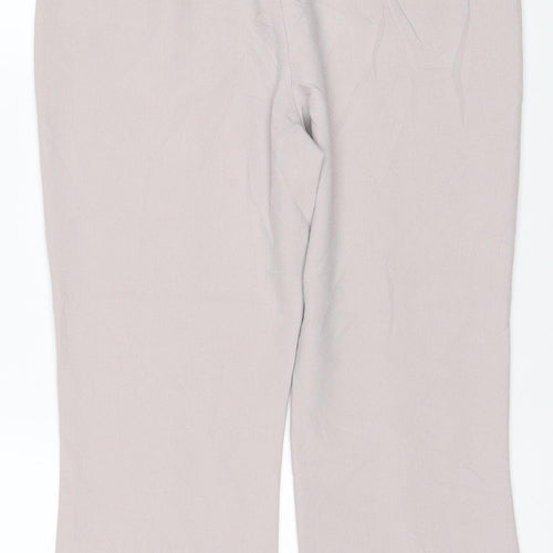 Nasty Gal Women’s Beige Wide-Leg Crepe Trousers UK 10