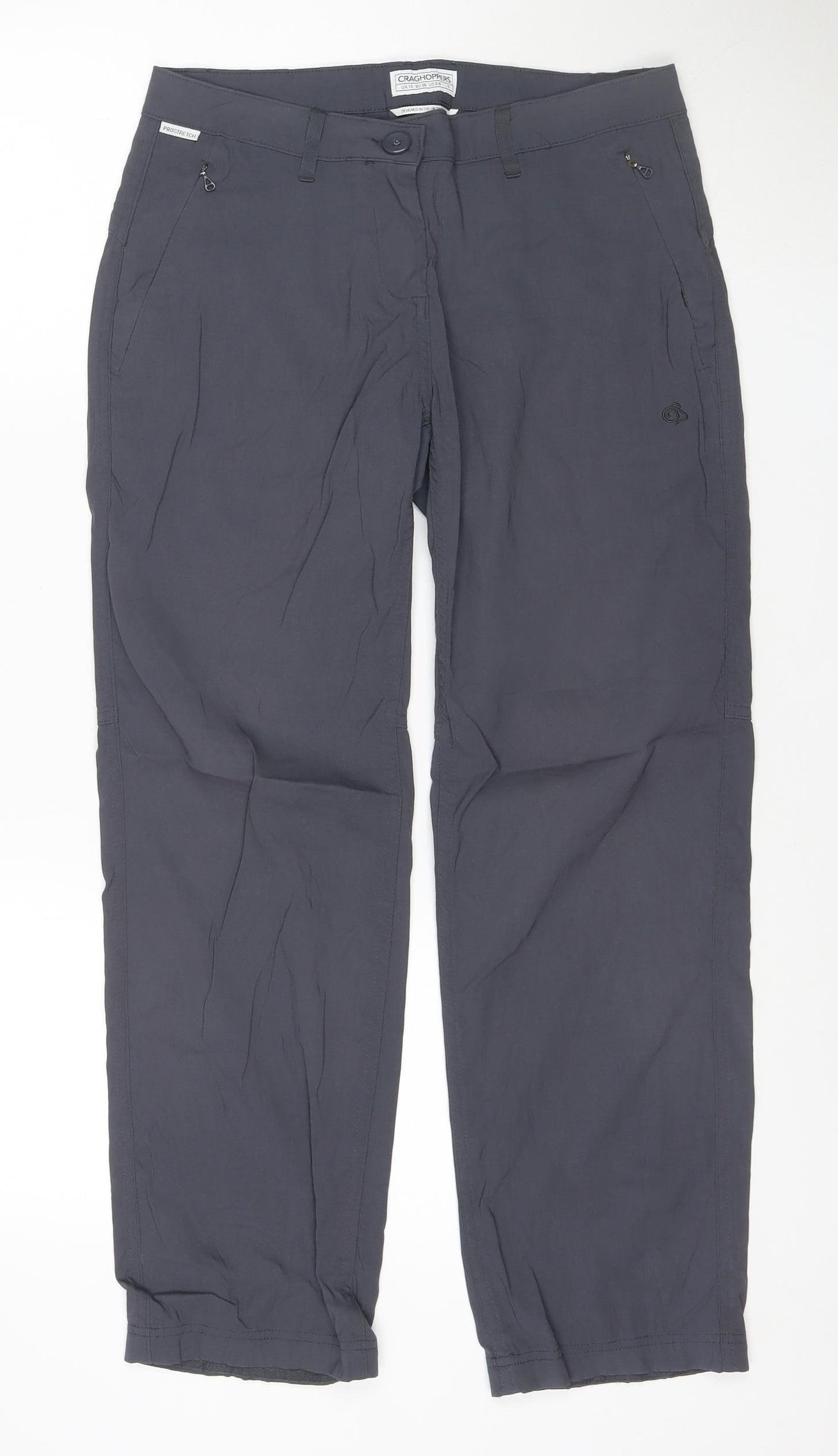 Craghoppers Womens Grey Cargo Travel Trousers Size 10 Regular