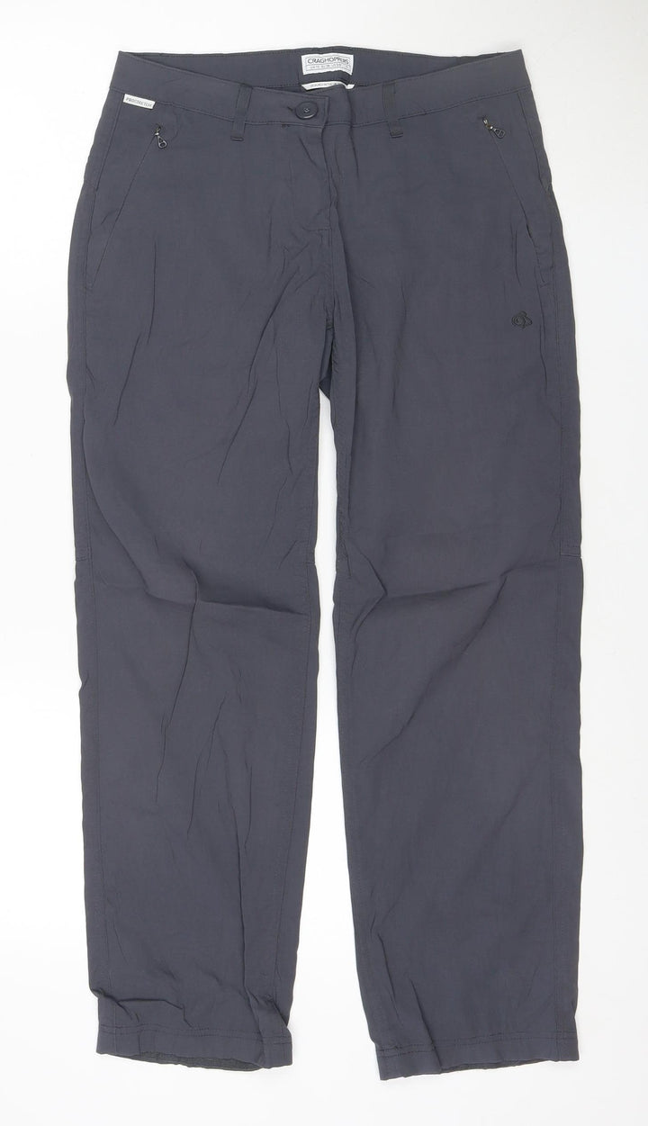 Craghoppers Womens Grey Cargo Travel Trousers Size 10 Regular