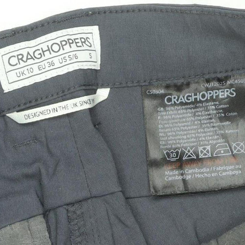 Craghoppers Womens Grey Cargo Travel Trousers Size 10 Regular