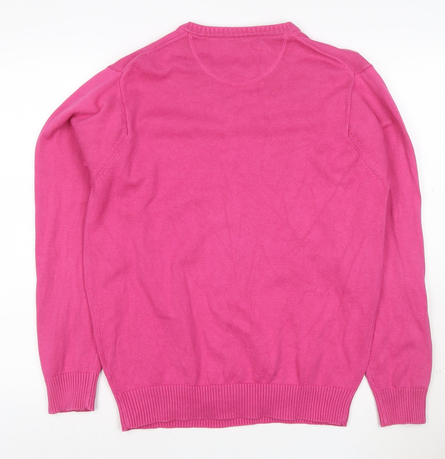 Wolsey Men's Pink Cotton V-Neck Jumper Size M