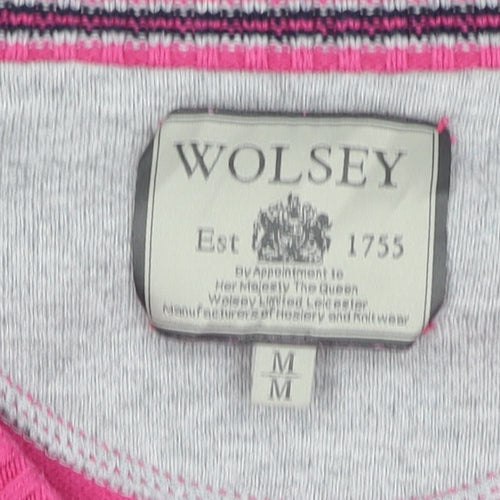 Wolsey Men's Pink Cotton V-Neck Jumper Size M