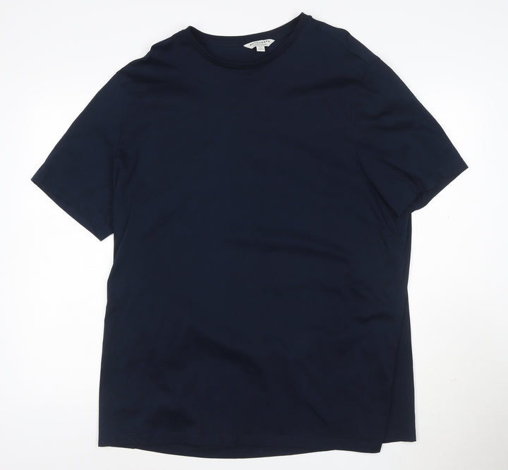 Marks and Spencer Autograph Men's Navy Supima Cotton 3XL Crew Neck T-Shirt