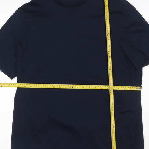 Marks and Spencer Autograph Men's Navy Supima Cotton 3XL Crew Neck T-Shirt