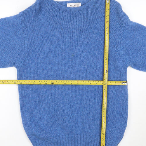Country Collection Women's Blue Wool Pullover Jumper M