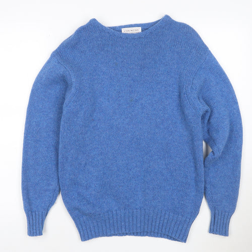 Country Collection Women's Blue Wool Pullover Jumper M