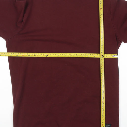 Jack & Jones Men's Red Crew Neck Long Sleeve Pullover Sweatshirt S