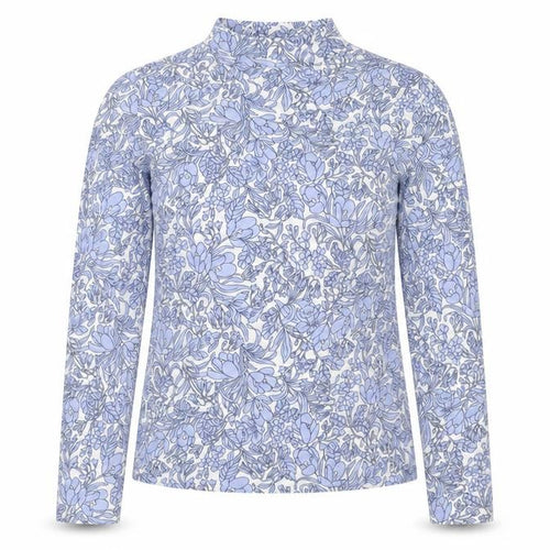 Marks and Spencer Women's Multicoloured Floral Mock Neck Long Sleeve Top Size 10