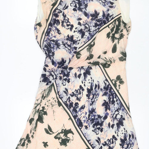 Reiss Women's Multicoloured Floral Sheath Dress Size 12