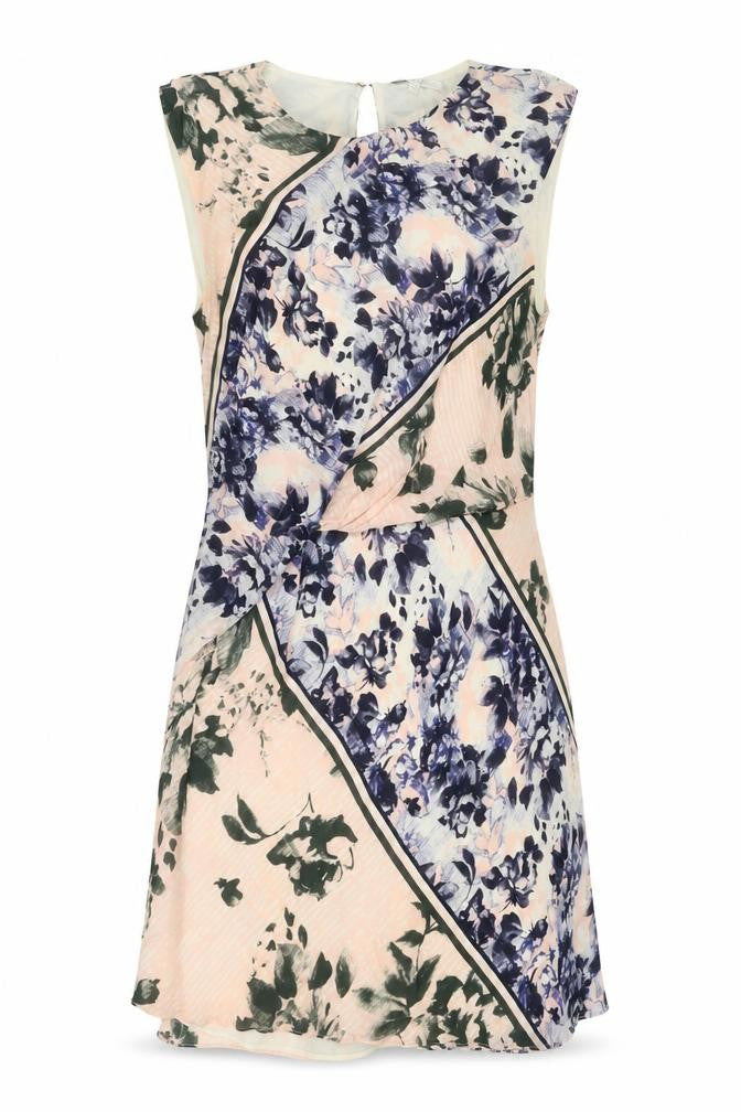 Front view of Reiss Women's Multicoloured Floral Sheath Dress, size 12
