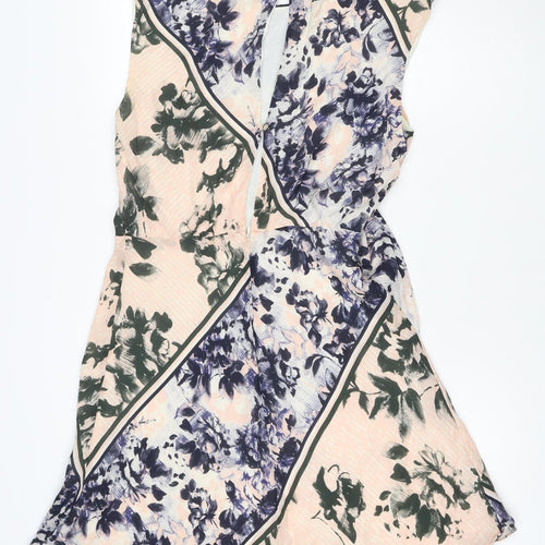 Reiss Women's Multicoloured Floral Sheath Dress Size 12