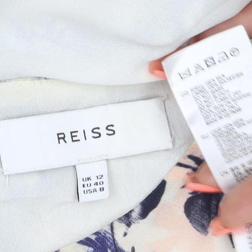Reiss Women's Multicoloured Floral Sheath Dress Size 12
