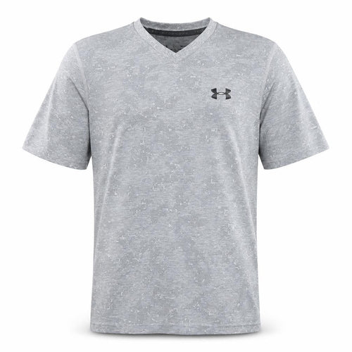 Under Armour Boys Grey Camouflage V-Neck Performance T-Shirt Size S