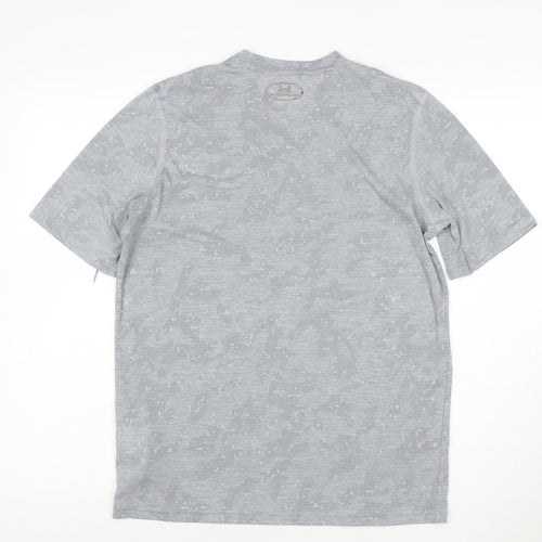Under Armour Boys Grey Camouflage V-Neck Performance T-Shirt Size S