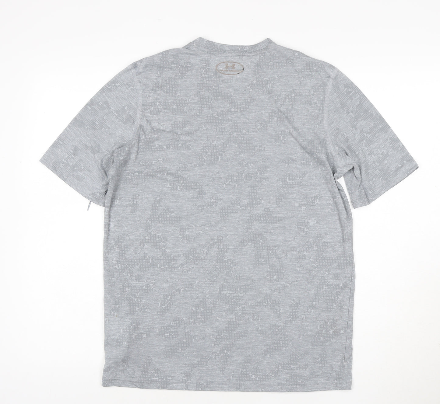Under Armour Boys Grey Camouflage V-Neck Performance T-Shirt Size S