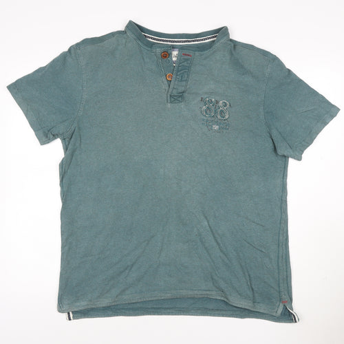 Fat Face Men’s Green Cotton Polo Shirt Size L Short Sleeve