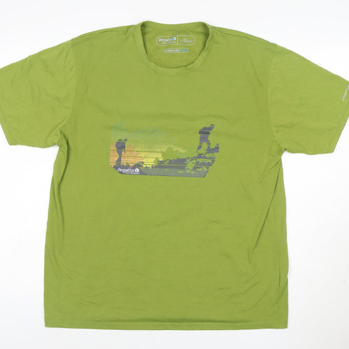 Regatta Men’s Green Adventure Tech Outdoor Graphic T-Shirt Size L