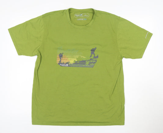 Regatta Men’s Green Adventure Tech Outdoor Graphic T-Shirt Size L