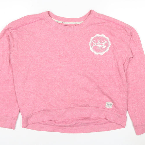 Penbridge and Rose Women's Pink Cotton Jersey Long Sleeve T-Shirt Size 14