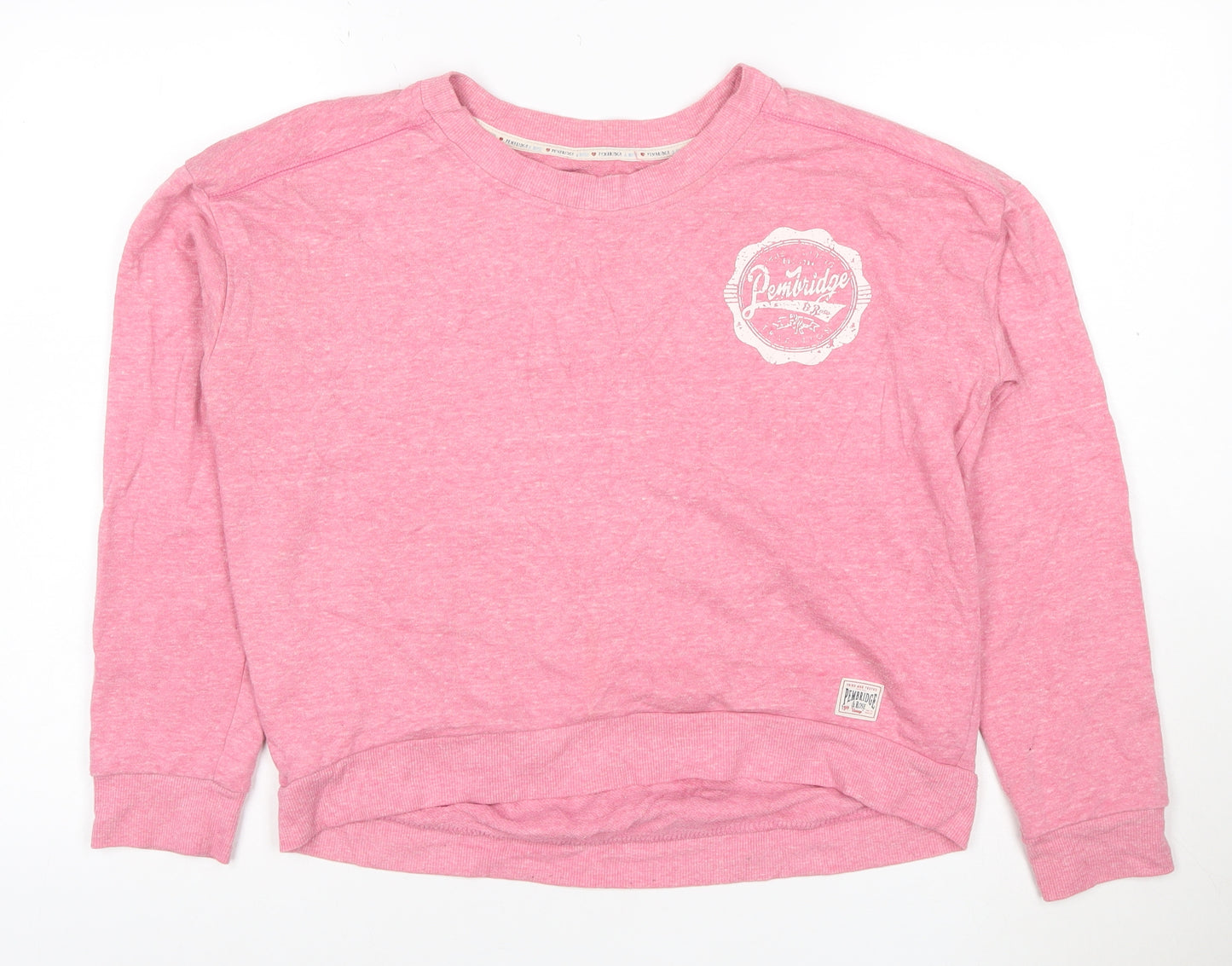 Penbridge and Rose Women's Pink Cotton Jersey Long Sleeve T-Shirt Size 14