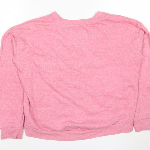 Penbridge and Rose Women's Pink Cotton Jersey Long Sleeve T-Shirt Size 14