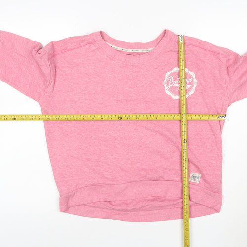 Penbridge and Rose Women's Pink Cotton Jersey Long Sleeve T-Shirt Size 14