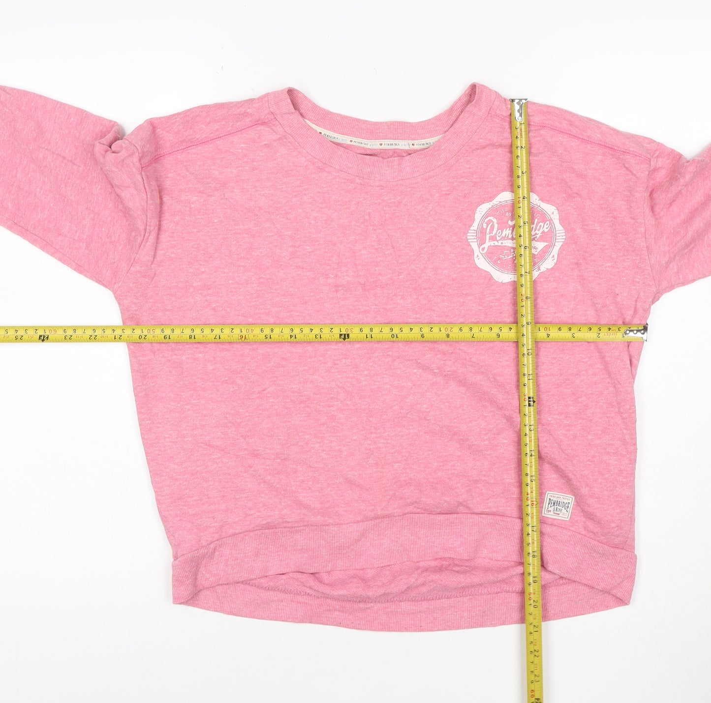 Penbridge and Rose Women's Pink Cotton Jersey Long Sleeve T-Shirt Size 14