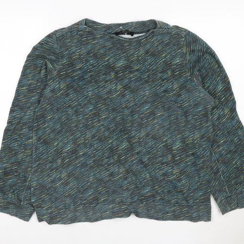Jaeger Women’s Multicoloured Cotton Pullover Sweatshirt Size M