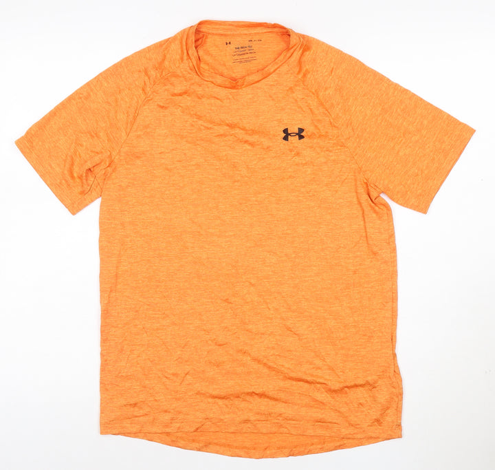 Under Armour Mens Orange Small Tech T-Shirt Short Sleeve Activewear