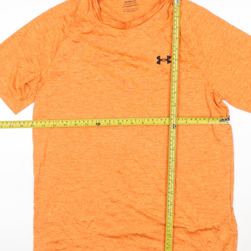 Under Armour Mens Orange Small Tech T-Shirt Short Sleeve Activewear