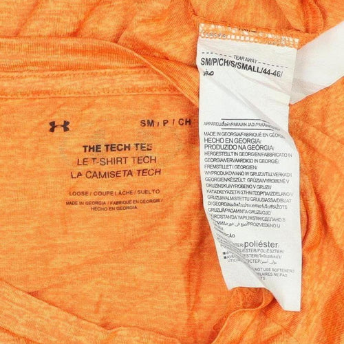 Under Armour Mens Orange Small Tech T-Shirt Short Sleeve Activewear