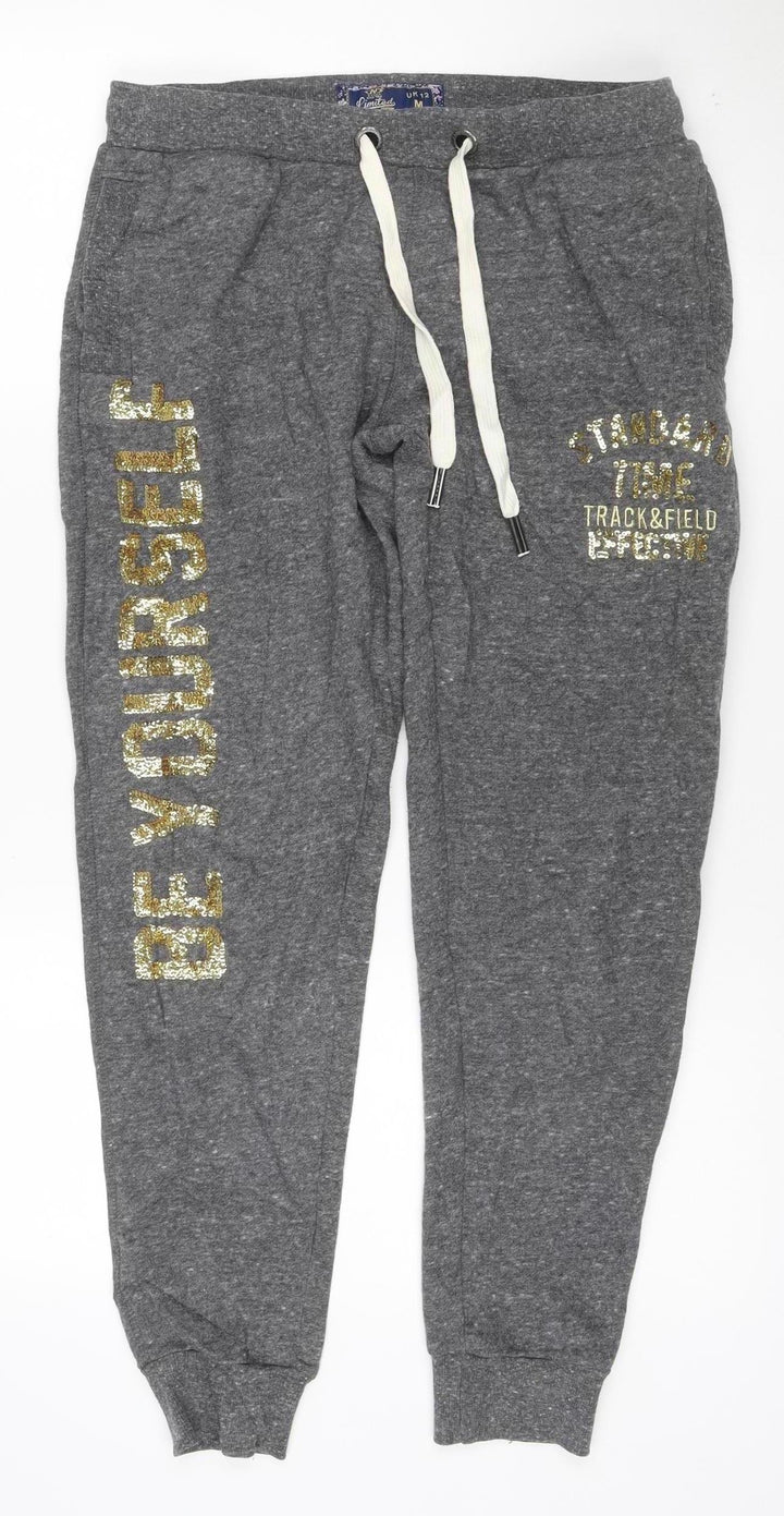 Limited Edition Women Grey Jogger Sweatpants Size 12 Regular Fit
