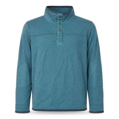 FatFace Men's Blue 1/4 Zip Cotton Henley Sweatshirt Size M