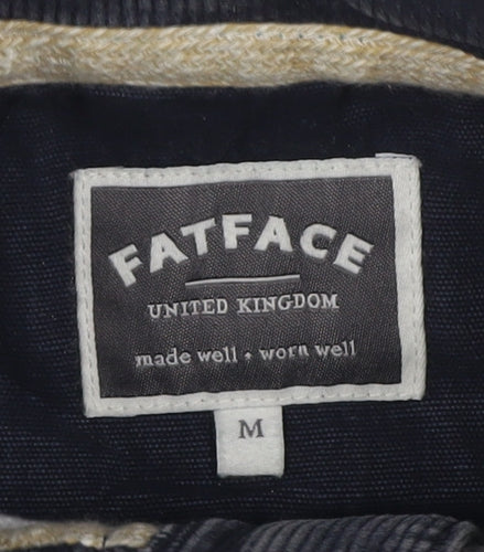 FatFace Men's Blue 1/4 Zip Cotton Henley Sweatshirt Size M