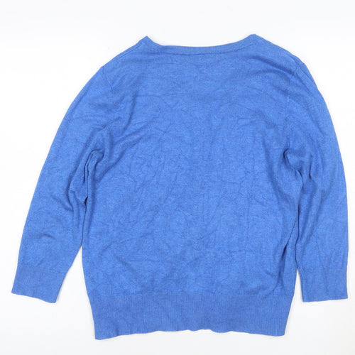 Wallis Womens Blue Size 14 Lightweight Knit Cardigan