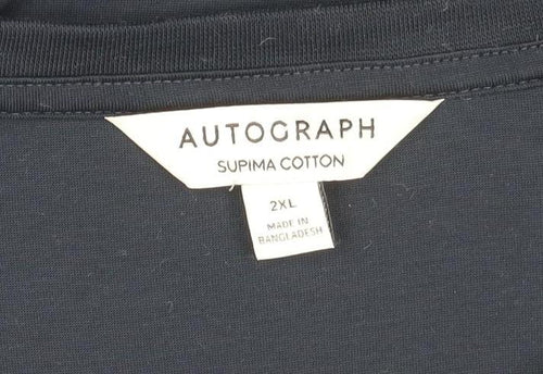Autograph Men’s Blue 2XL Supima Cotton Crew Neck T-Shirt