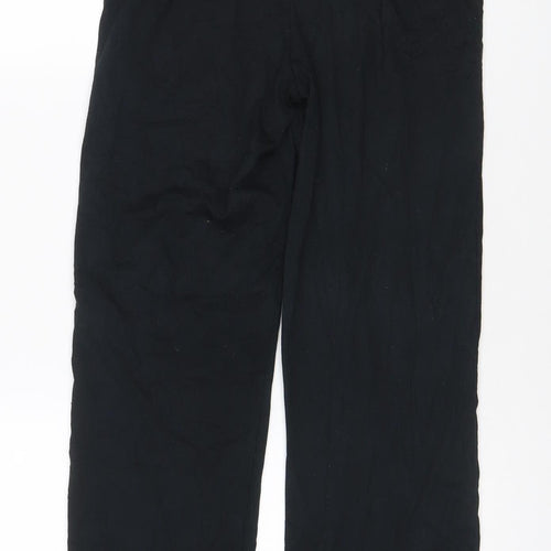 Puma Womens Black Size 8 Track Pants Elastic Waist Activewear