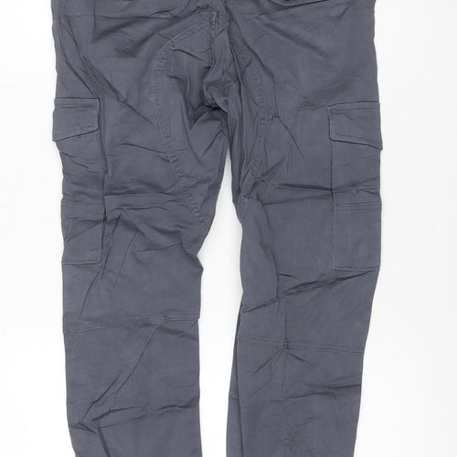 Jack & Jones Men's Grey Tapered Paul Cargo Jeans W31 L30