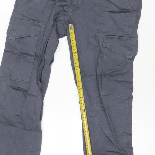 Jack & Jones Men's Grey Tapered Paul Cargo Jeans W31 L30