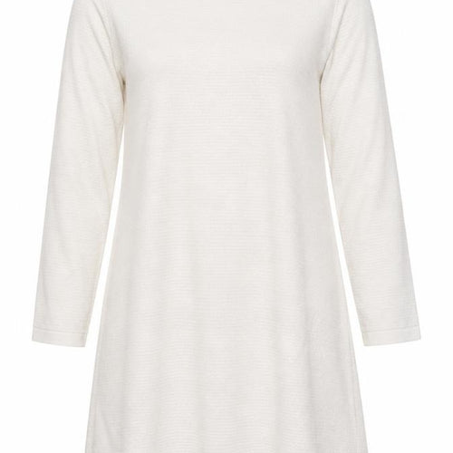 Mountain Warehouse Women Ivory Knit Shift Dress Size 14 Long Sleeve