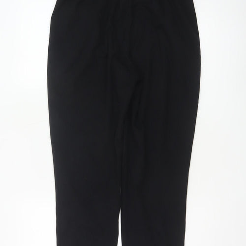Stradivarius Women’s Black Tapered Elastic Waist Trousers Size S