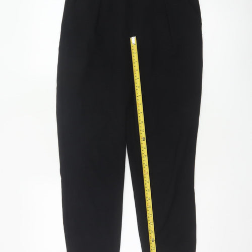 Stradivarius Women’s Black Tapered Elastic Waist Trousers Size S