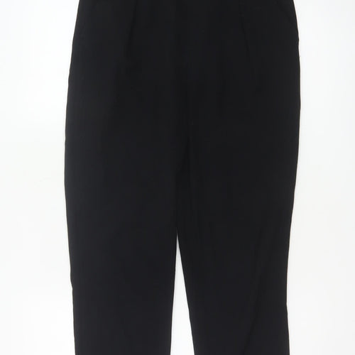 Stradivarius Women’s Black Tapered Elastic Waist Trousers Size S